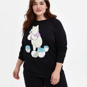 NWT Torrid Winnie The Pooh Fleece Lined Graphic Pullover Sweatshirt